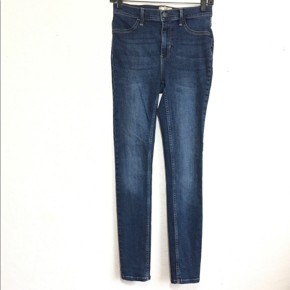Free People High Rise Skinny Jeans Medium Wash - Picture 1 of 8